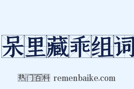 呆里藏乖组词是什么意思的图片